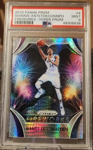 2019 PANINI PRIZM GIANNIS ANTETOKOUNMPO FIREWORKS-HYPER PRIZM