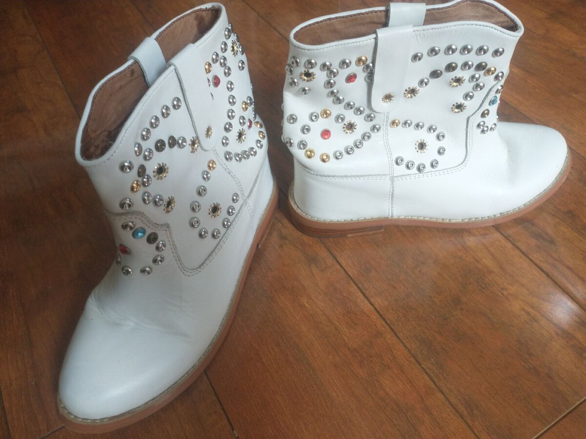 Isabel Marant Caleen White Boots As Seen On Alessandra Ambrosio Size 36