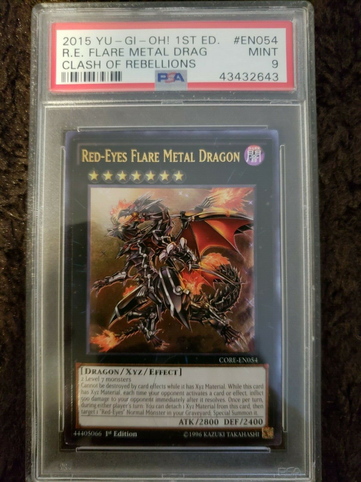Yugioh rojo Eyes flash Metal Dragon Dragon Dragon Ultimate Prime Edition core - enn054 menta PSA 9 287