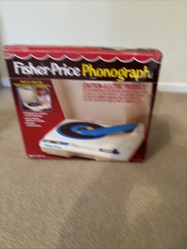 Vintage 1984 Fisher Price Phonograph Record & Cassette Tape Player Box Work READ - Picture 11 of 24