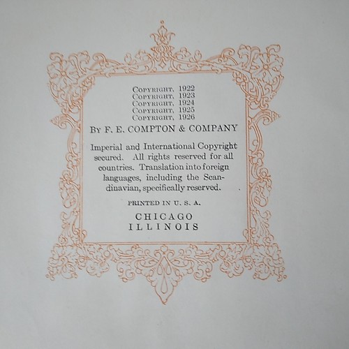 Compton's Pictured Encyclopedia 6 Books 1926 Embossed Vol. 4 5 6 7 9 10 HC GD - Picture 10 of 22