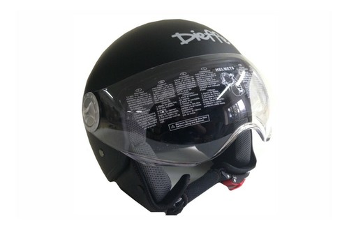 DF15 CASCO DEMIJET VISIERA AD OCCHIALE NERO OPACO DIEFFE - Foto 1 di 8