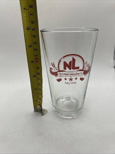 NO LABEL BREWING CO Bier Bar Pint Glas Katy Texas - Bild 4 von 5