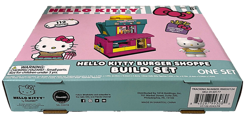 Hello Kitty Burger Shoppe Build Set 112-Pieces Building Blocks w/Figure NIB NEW - Picture 3 of 3