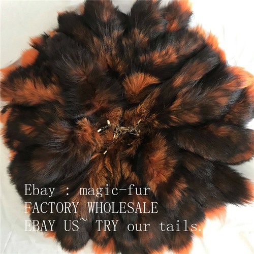 16"-18" Colored Real Fox Tail Keychain Bag Charm Furry Fur Cosplay Toys Pendant - Picture 15 of 138