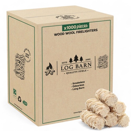 Log Barn Natural Firelighters (Box of 40). Natural Fire Lighters for Wood Burner