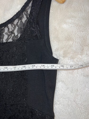 Sanctuary Damen schwarzes ärmelloses Kleid mit Spitze Größe S - Bild 7 von 12
