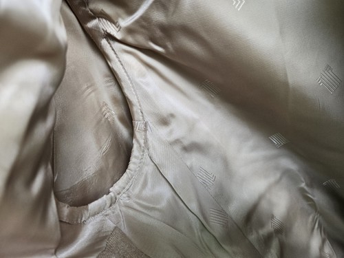 Lanvin Gold Button Blazer 40R 3 Patch Pocket Beige Vintage Lanvin - Picture 15 of 22