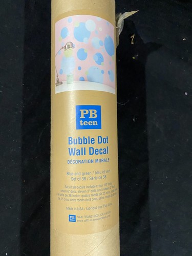 Pottery Barn Teen Bubble Dot Decor Stickers Wall Decal 38 Blue and Green New   - Picture 2 of 3