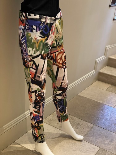 Vintage Moschino Graffiti Pants Size US 10 - Rare Find - Picture 2 of 24
