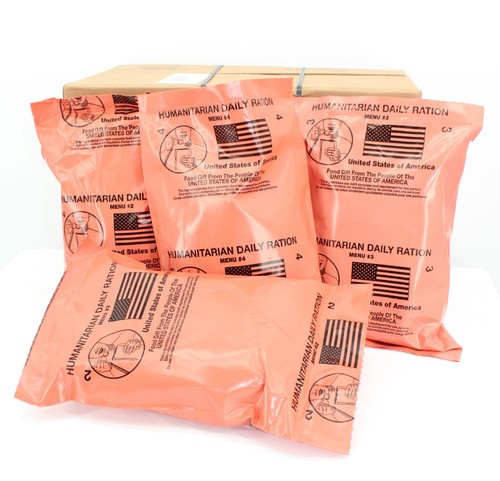 MRE Meal Cases - HUMANITARIAN DAILY RATION - RANDOM MENU - Date 10/2022 - Picture 10 of 88