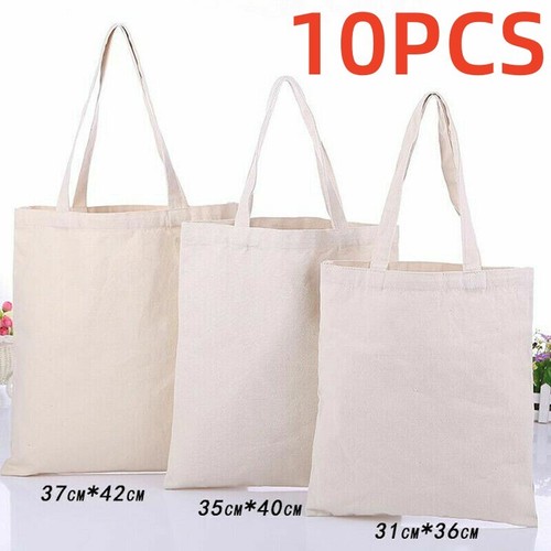 10pcs DIY Heat Press 3D Sublimation Blank Canvas Bag Multipurpose Shopping Bag - Picture 1 of 9