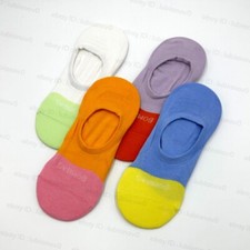BOMBAS Women's Lightweight No Show Socks Size Med 4-Pack 4 Colors Mix