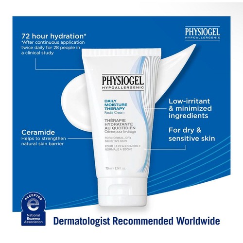 Physiogel Hypoallergen Tägliche Feuchtigkeitstherapie Gesichtscreme 2,5 Oz. - Bild 4 von 4