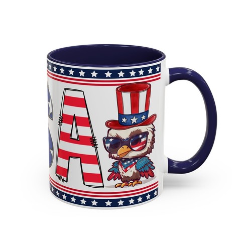 Patriotic USA Coffee Mug, Americana Gift, 4th of July Decor, Independence Day, - Picture 4 of 11