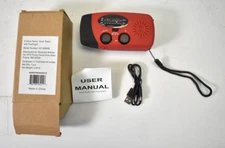 Avgo Solar Radio w Flashlight Emergency Weather Red AM/FM/NOAA HY-088WB