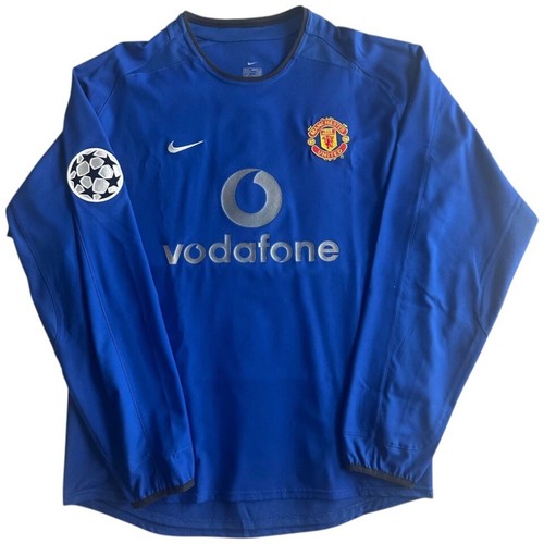 Vintage Beckham Manchester United 02/03 Size S Nike Long Sleeve Jersey Official - Picture 2 of 10