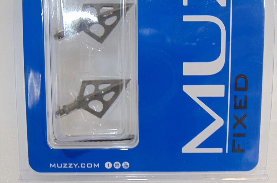 Muzzy One Broadheads 3 blade 100 Grain 100gr 3 Pack Deer Bear Elk Fixed 1-1/8" - Image 4 of 4