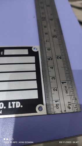 ID plate Vintage DATSUN Blank Form VIN PLATE English - Picture 7 of 7
