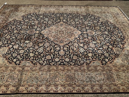 7x10 BLUE VINTAGE RUG HANDMADE SILK ANTIQUE HAND-KNOTTED oriental fine old 8x10 - Picture 24 of 24
