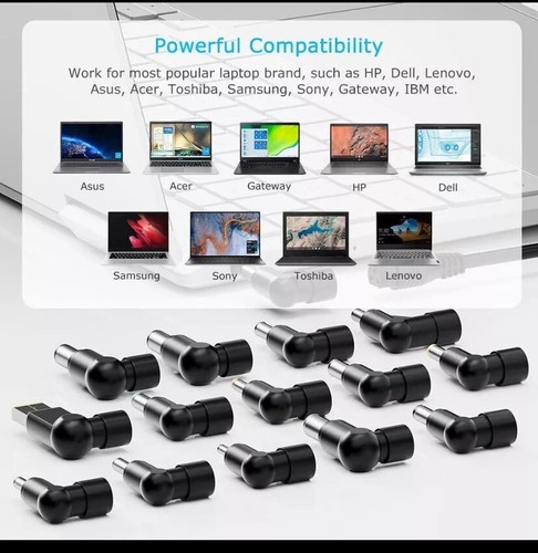 Universal Laptop Charger 45-90W Power Adapter for Dell hp Acer Asus Samsung Sony - Picture 4 of 4