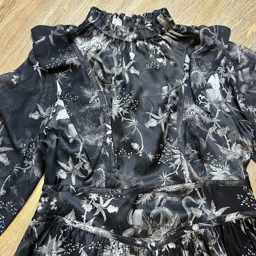Mini Vestido Allsaints Talla 10 Floral Hada Capricho Volantes En Niveles Mariposa Boho - Imagen 5 de 12