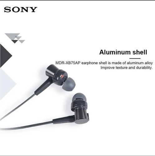 Auricolare Sony MDR-XB75AP nero modello basso profondo tipo canale con telecomando - Foto 10 di 10