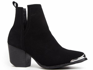 J. Adams Tess Western Bootie - Slip On V-Cut Out Metal ...