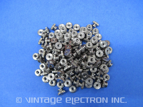 (100) NEW Nickel Plated Solid Brass KNURLED THUMB NUTS: 4-40 (0.375"D X 0.250"H) - Picture 4 of 7