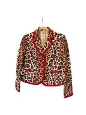 Moschino Cheap And Chic Leopard Print Blazer Size L