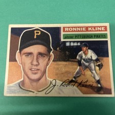 1956 Topps Baseball Ron Kline #94b Pittsburgh Pirates mark on back