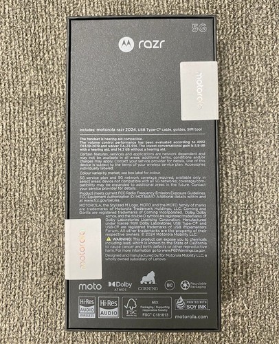 MOTOROLA RAZR 2024 - 256GB (Unlocked) - Koala Gray - Brand New! Factory Sealed! - Picture 2 of 4