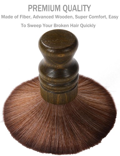 Barber Neck Duster Brush - Borogo Professional Hair Cutting Black - Picture 4 of 7