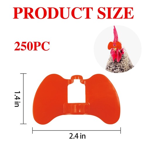 250 Stück Nadellos Huhn Peepers Brille Fasan Geflügel Scheuklappen Anti Picken - Bild 7 von 7