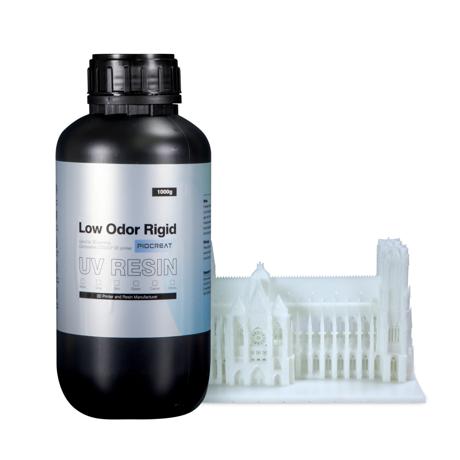 Creality Piocreat Low Odor Rigid Resin for 3D Resin Printer-1KG White