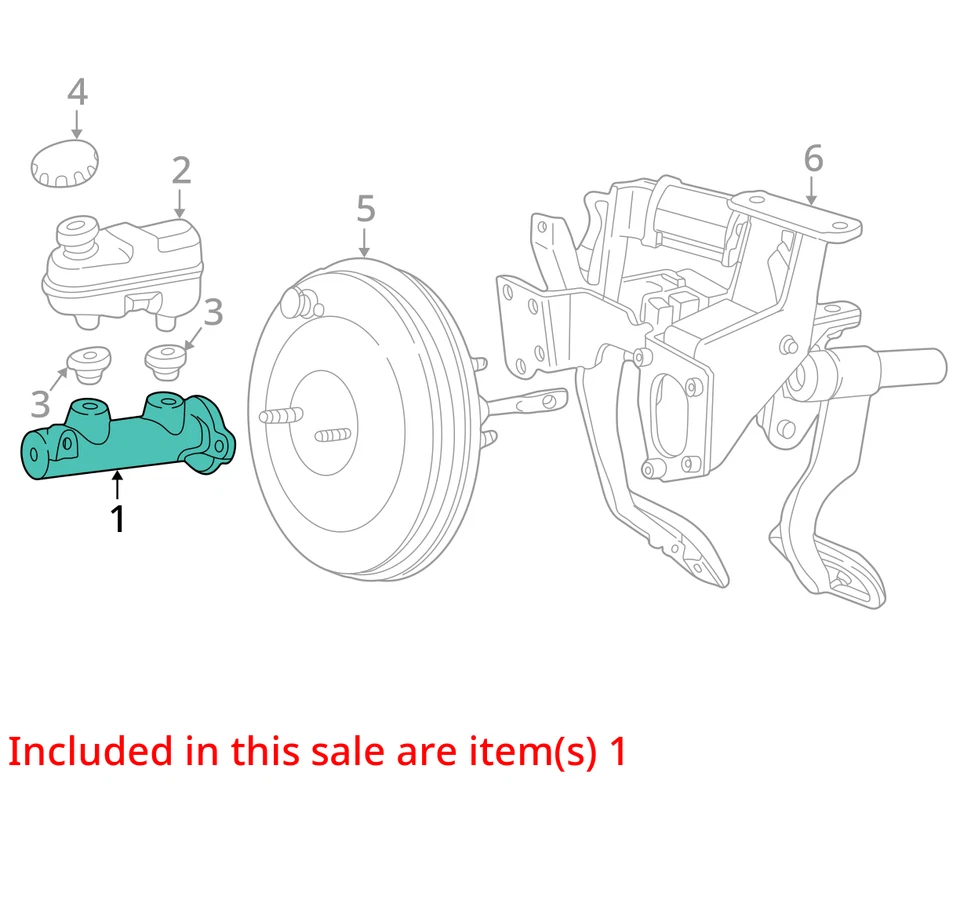 Cilindro maestro de freno Lincoln Town Car 2001-2011 106 k OEM Foto 4 de 4