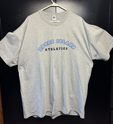 University of Rhode Island Football Team Issued XXL 2XL T-Shirt grau c2006