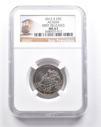 MS67 2012-S Washington Quarter Acadia First Releases NGC *6319
