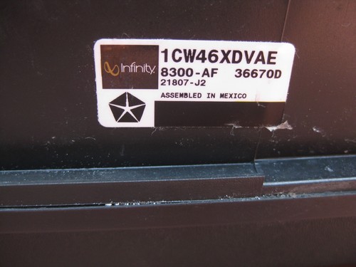 2007-2011 Jeep Wrangler JK JKU OEM Infinity Rear Subwoofer Speaker Enclosure - Picture 4 of 5