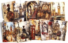 Hobbyauflösung Paket Motivkarton London Vintage I - Designkarton 250 g