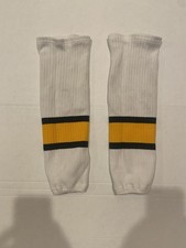 Youth Hockey Socks White/Yellow/Black