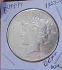 PEACE SILVER DOLLAR 1923 S KEY DATE FROSTY UNC NICE 90% SILVER DOLLAR