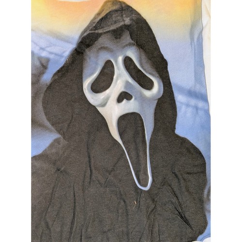 Ghost Face Scream Movie White Long Sleeve Instagram Selfie T-Shirt - Medium NWT - Picture 2 of 8