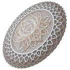 Metal Carving Round Mandala Pendant Delicate Artistic Wall Art Hanging Decor