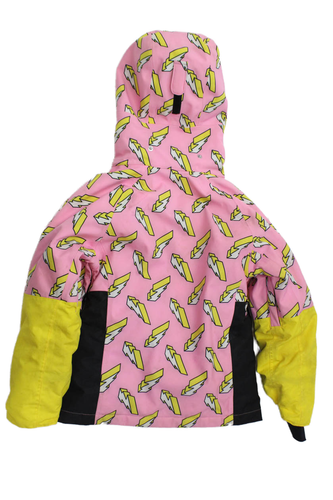 Stella McCartney Kids Girls Geometric Hooded Zippered Basic Coat Pink Size 8 - Picture 2 of 5
