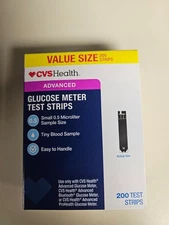 CVS Health Advanced 200ct Diabetic Test Strips Expires 10/2026-12/2026