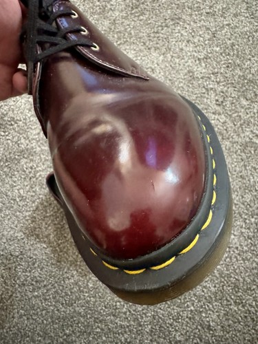 DR MARTENS DOC MARTINS AirWair 1461 14046 VEGAN SHOES CHERRY RED MEN'S 11 - Picture 6 of 15