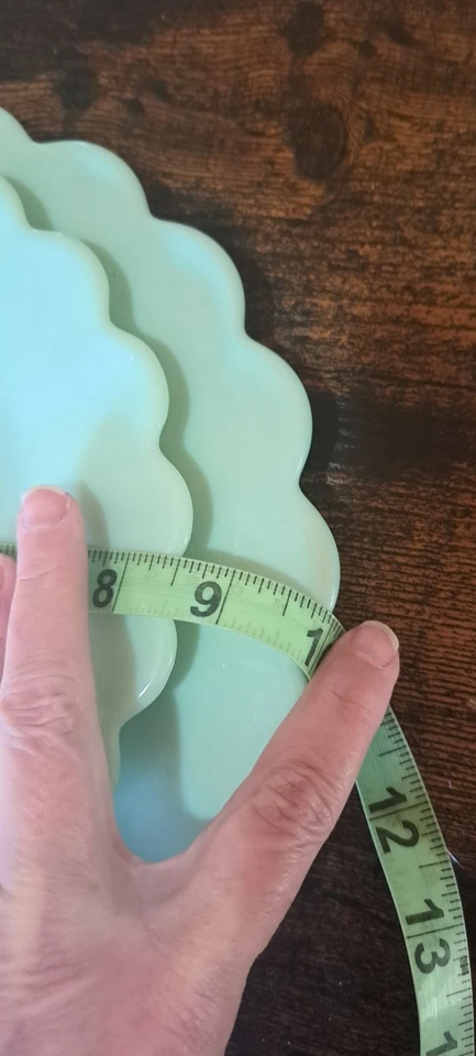 Juego de vajilla de jadita festoneada Pioneer Woman 2 tazones plato de ensalada plato de cena Foto 4 de 4