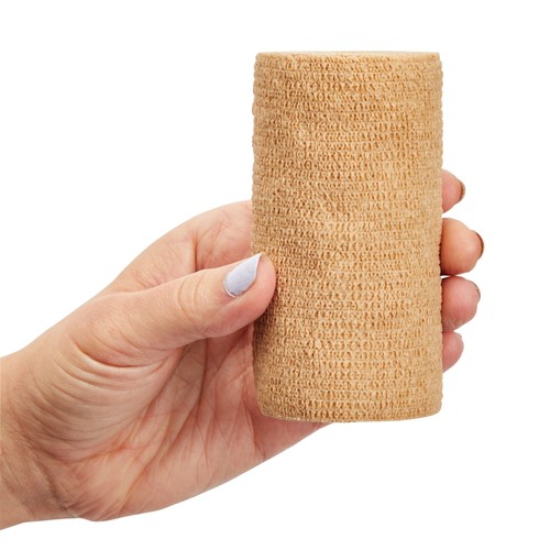 6 Rollen hellbraun selbstklebende Bandage Verpackung, Tierarzt Tape, medizinisches Klebeband (4 Zoll x 5 Yds) - Bild 9 von 10