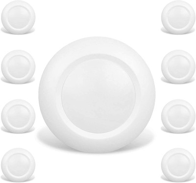 8 Packs 6 Inch LED Low Profile Recessed & Surface Mount Disk Light, Round, 15W, 